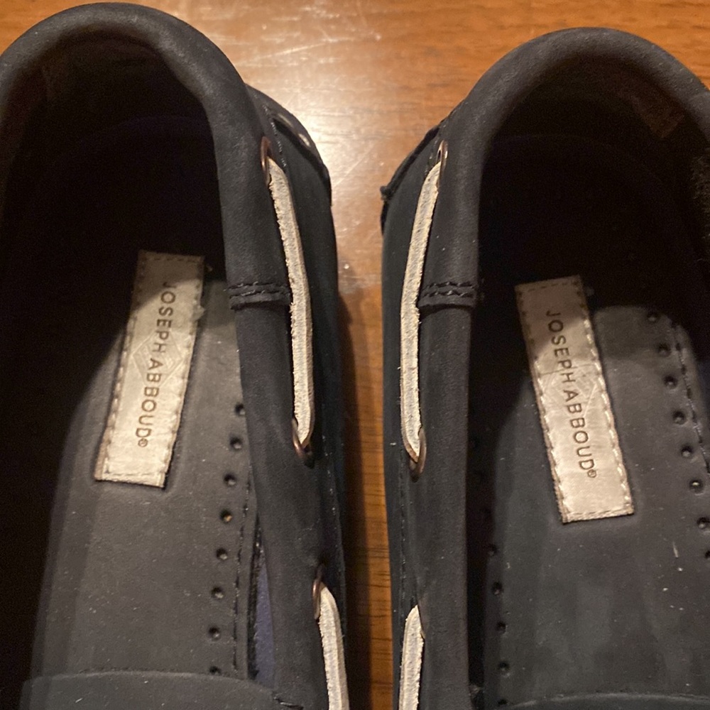 Joseph Abboud. Boat shoes. Navy blue and white. Size 11. - Picture 4 of 9